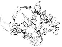You can choose more coloring pages from. Skylanders Spyro Chop Chop Ghost Roaster Hex Cynder