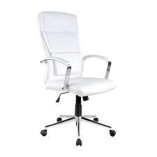 Fauteuil blanc au meilleur prix. Fauteuil De Bureau En Simili Cuir Blanc Aurelia