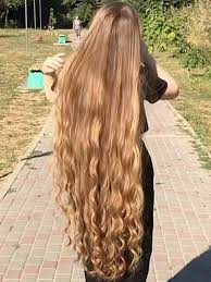 Long blonde curly hair is super popular for women. Video Super Long Blonde Curls Realrapunzels