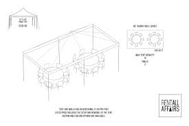 10 X 20 Tent Rentals Round Table Layout Tent Capacity For Tables Chairs And Guests Provided By Rentall Affairs Www Renta Event Tent Tent Round Wedding Tables