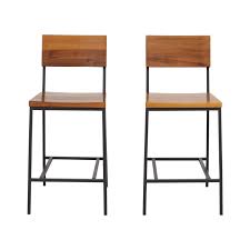 Cedar lake swivel log arm bar stool. 60 Off West Elm West Elm Rustic Bar Stools Chairs
