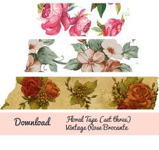 Cinta Floral Conjunto De Tres 스티커
