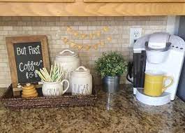 You can store another mug, coffee beans, sugar, or creamer in the drawer under the countertop and the cabinet. Kitchen Coffee Station Ideas Diy Home Coffee Bar Set Ups And Decorating Ideas Coffee Bar Home Coffee Station Kitchen Coffee Kitchen