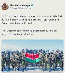 Rest in peace Constable Samuel Kitwai.