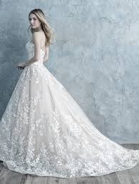 Strapless Sweetheart Floral Lace Applique Ball Gown Wedding Dress Kleinfeld Bridal Ball Gown Wedding Dress Allure Wedding Dresses Ball Gowns Wedding