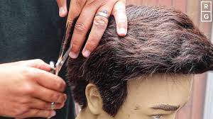 Side Part Haircut For Men Tutorial Classic Side Part Haircut With Scissors Youtube