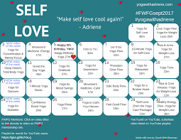 September 2017 Fwfg Yoga Calendar Self Lovesarah Https Www Sarahbethbowman Com Fwfg Yoga Calendars September 2017 F Yoga With Adriene Yoga Themes Self Love