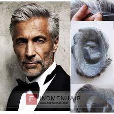 2016 New Trends Hairstyles Grey Silver Human Hair Wigs For Old Man Canada Human Hair Mens Wigs Hair Toupee