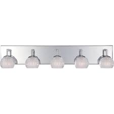 Five Light Bath Light Complete The Sleek And Stylish Finish Polished Chrome Look Of This Bathroom Light Fixture Bath Light Light Sandblasted Glass