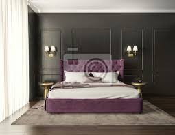 Maybe you would like to learn more about one of these? Chambre De Luxe Chic Moderne Classique Avec Vue De Face De Lit Autocollants Murales Art Deco Minimal Tapis Myloview Fr
