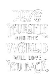 Love Yourself Hand Lettered Poster Idee Per Disegnare Idee