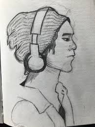 Maybe you would like to learn more about one of these? Guy Listening To Music Drawing Music Drawings Drawings Male Sketch