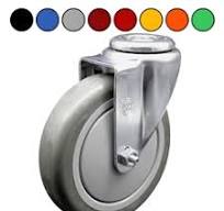 5" Swivel Caster - 1/2" Bolt Hole - Non Marking Polyurethane Tread