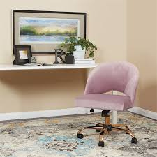 Rose designer chairs leatherette office executive chair. Lula Office Chair In Mauve Pink Fabric With Rose Gold Base Luasa V7