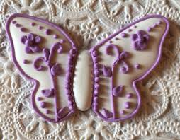 Delicate Hand Piped Filigree And Flowers Butterfly Royal Icing Runout Transfer Purple And White With Whimsi Spring Cookies Royal Icing Transfers Royal Icing