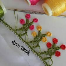 En Guzel 85 Tig Isi Cicekli Boncuklu Oya Modelleri Tig Isleri Oya Boncuklu Tig