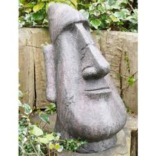 7″ long / 5″ tall. Easter Island Head Garden Ornament Garden Furniture