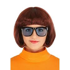 FUN Costumes Scooby Doo Velma Auburn Costume Wig with Bangs, for Adults