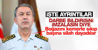 Genelkurmay bilgisayarlarında çıkan ve bilirkişi incelemesi yapılmış 'gizli' ibareli word belgelerinde darbenin ilk saatlerinde askeri birliklere ve bakanlıklara yollanmak üzere hazırlanan mesajlarda hulusi akar'ın da imzası bulunuyor. 15 Temmuz Gecesi Yasananlar