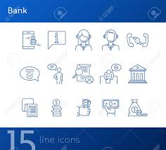 Maybe you would like to learn more about one of these? Bank Line Icon Set Mobile App Operator Money Cash Finance Royalty Free Cliparts Vectors And Stock Illustration Image 134858293