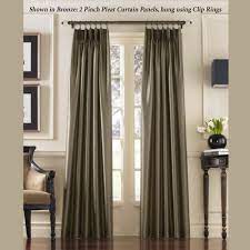 This jacobean floral thermal insulated pinch pleated foamback pair of drape panels. Marquee Flared Faux Silk Pinch Pleat Curtain Panel