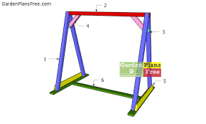 Join the three assemblies by driving screws through the stretcher and into the seat supports. A Frame Porch Swing Stand Free Diy Plans Free Garden Plans How To Build Garden Projects