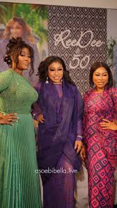 50 and still the moment! 😍💐 @ritadominic celebrates her 50th wearing @niya.madi, Host: @niya.madi , #NiyaMadi #AsoEbiBellaLive #RitaDominic