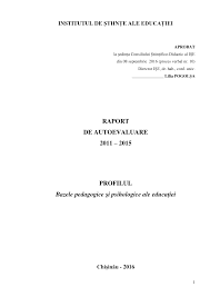 C) pedagogie scolara si elemente de psihologie a educatiei (potrivit. Http Test Page Md Uploads Files 1481013446 Raport Acreditare Cnaa 2016 Ise Final Pdf