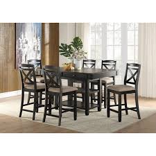 Browse our collection of glossy wood or sleek glass tables and comfortable side chairs to find the best dining suite for your family and guests. Dining Room Sets Baywater 5705bk 7 Pc Counter Height Dining Set At Dining And Stools Unlimited