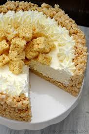Rice Krispy Treat No Bake Cheesecake Recette Gateaux Et Desserts Recette Dessert Gateau Nature Moelleux