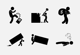 Working Hard Icons By Gan Khoon Lay Work Hard Icon Stick Figures