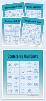 Conference Call Bingo Conference Call Bingo Bingo Cards Bingo Cards To Print