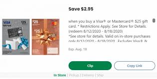 Check spelling or type a new query. Expired Kroger Buy 25 Visa Or Mastercard Gift Card Save 2 95 On The Activation Fee Gc Galore