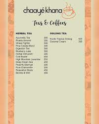 Chaaye Khana Menu In Islamabad Rated 4 Jan 2022