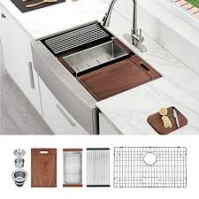 Check spelling or type a new query. 33 Farmhouse Sink Hercate 33 X 22 Stainless Steel Workstation Kitchen Sink Ledge Kitchen Sink Single Bowl Apron Front Kitchen Sink With Integrated Ledge Kitchenfaucets Com