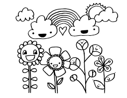 So download & enjoy rainbow coloring pages for kids flowers sun coloring pages and images in black & white. Rainbow Flower Coloring Pages Flower Coloring Pages Mermaid Coloring Pages Printable Flower Coloring Pages