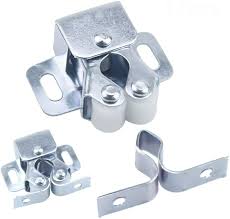 You will want the catch to be attached to the cabinet interior, opposite the door hinges and relatively close to where the handle is located on the door (i.e., if the handle is closer to the bottom, you'll want the catch to be too). Buy Hqdeal 12pcs Door Catches Double Roller Strong Hold Cupboard Cabinet Door Catches With Screws Double Roller Catch Cabinet Catch Door Latch For Home Furniture Cabinet Cupboard Zinc Plated Online In Indonesia