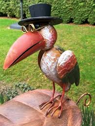 Windspiel Wippe Gartenstecker Rabe Mit Hut Vogel Metall Bunt H 135cm Eur 27 90 Picclick De Gartenstecker Wippe Windspiele