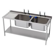 stainless steel double bowl single