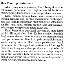 Setelah pendeta menyampaikan pesan tuhan, suasana hening meliputi seluruh ruangan. Doa Penutup Pertemuan Katolik Roma Indonesia By Yahoonta