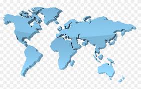 Download 3d World Map 1 Smaller World Map Png 3d Clipart 4107254 Pikpng
