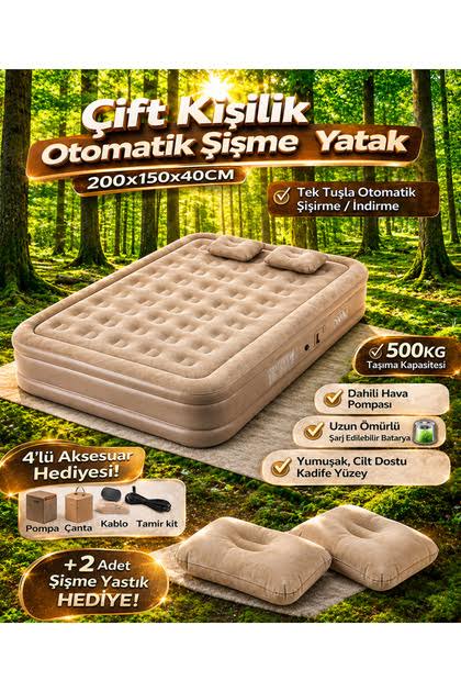 Otomatik Çift Kişilik Şişme Yatak
