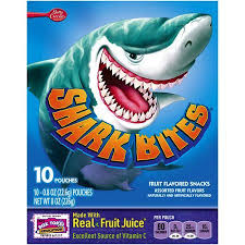 Shark Bites Fruit Flavored Snacks Assorted Flavors 10 Ct 8 Oz Walmart Com Shark Bites Fruit Snacks Fruit Snacks Fruit Flavored