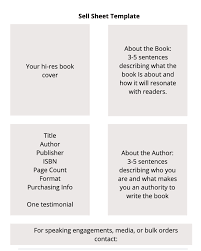 Why You Need A Sell Sheet For Your Book And How To Make One A Sell Sheet Can Be For Your Book Your Expertis In 2020 Book Marketing Book Launch Ideas