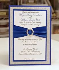 Stunning Royal Blue Silver Glitter Wedding Invitation Full Of Bling Sparkle And Da Glitter Wedding Invitations Wedding Invitations Blue Wedding Invitations