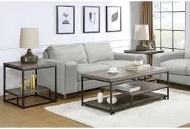 Gray wash/black medium rectangle glass coffee table. Elements International Clemens 3 Piece Gray Occasional Cocktail Table Set Ccl100ot Sam S Furniture Appliance Arlington Haltom City Tx