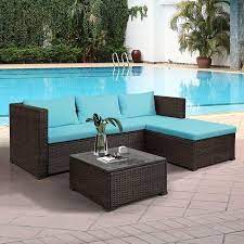 We did not find results for: Merax 5 Piece Outdoor Rattan Patio Wicker Sectional Set With Blue Seat And Back Cushions Tempered Glass Table Top Walmart Com Patio Sofa Set Rattan Patio Furniture Patio Furniture Sets