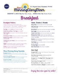 Hours may change under current circumstances Morning Glory Diner Menu In Philadelphia Pennsylvania Usa