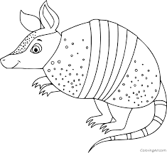 They have long snouts and sharp claws for finding and eating ants and termites from their tunnels. Cute Cartoon Armadillo Coloring Page Coloringall