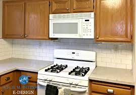 Paint color inspiration for painting kitchen. Update Oak Or Wood Cabinets Without A Drop Of Paint Kylie M Interiors